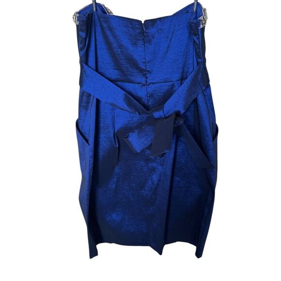 Strapless Sapphire Beaded Dress - Picture 3 of 7